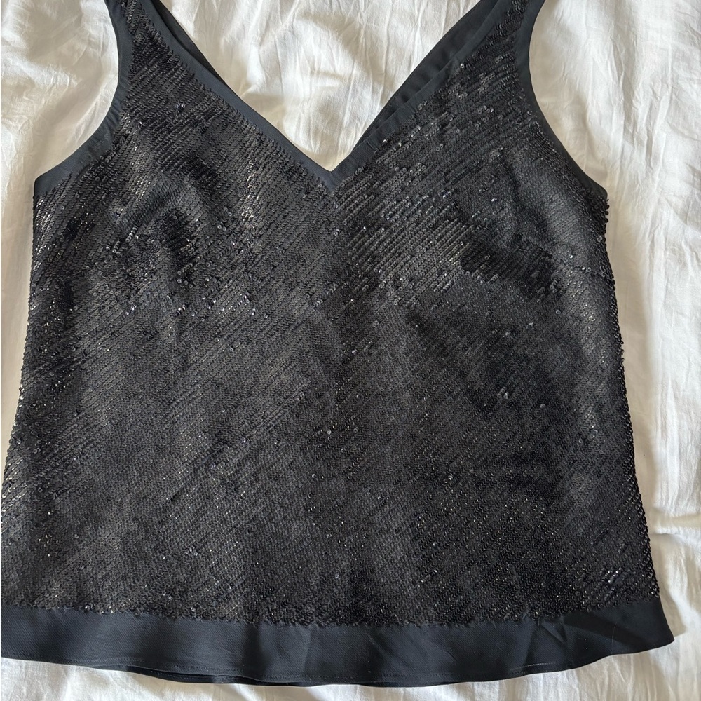 Banana Republic Black Sequin Tank Top